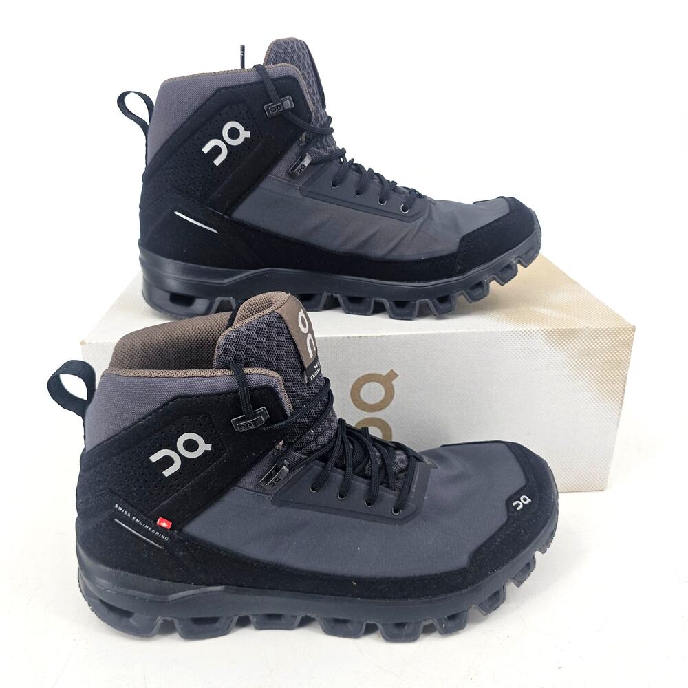 NEW On Running Cloudridge Sneaker Hiking Boot Eclipse Black Mens 7.5 W 9.5